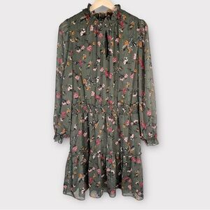 DREW Olive Floral Blouse